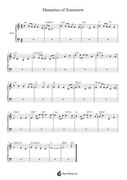 Memories of Tomorrow Notenblatt von Keith Jarrett-Arr.Anolds
