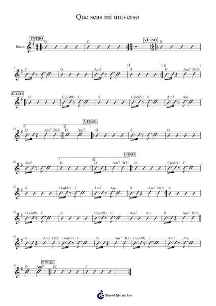 Que seas mi universo Sheet Music by Jesus Adrian Romero-Arr.Ogfey