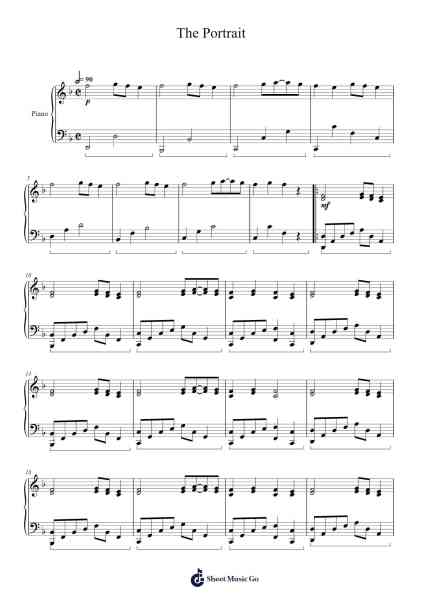 The Portrait Sheet Music by Blantiane Hobrob-Arr.Fagee