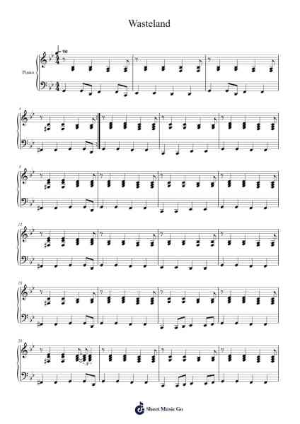 Wasteland Sheet Music by Woodkid-Arr.Kathmann