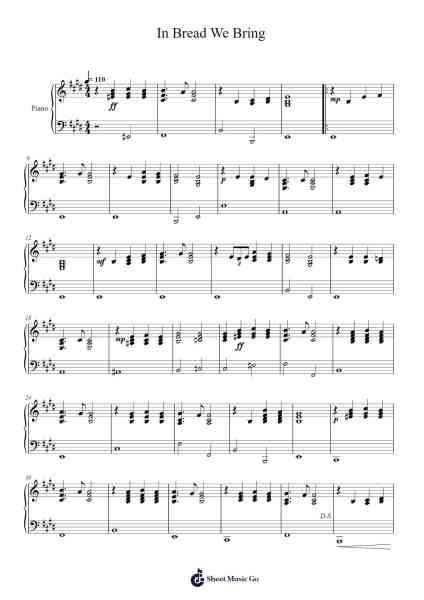 In Bread We Bring Sheet Music by Kevin Nichols-Arr.Stelgil Kaycia