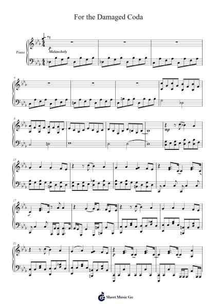 For The Damaged Coda (Evil Morty's Theme) Sheet Music by Kazu Makino/Amedeo Pace/Simone Pace-Arr.Laupound