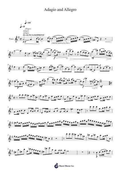 Adagio and Allegro Sheet Music by G. F. Handel-Arr.O'Conbrooke