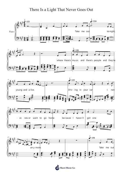 There is a Light That Never Goes Out Sheet Music by The Smiths-Arr.Wattle