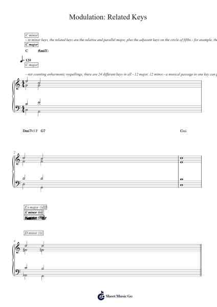 Modulation: Related Keys Sheet Music by Marc Sabatella-Arr.Brookecher Nicksie