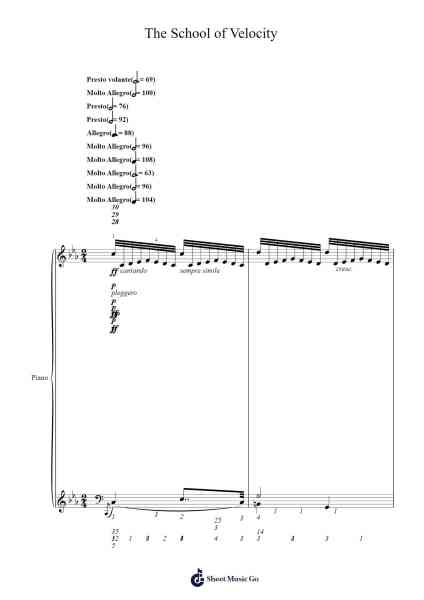 The School of Velocity, Op. 299, Book 3 (Nos. 21-30) Sheet Music by Carl Czerny-Arr.Consclife Gosden
