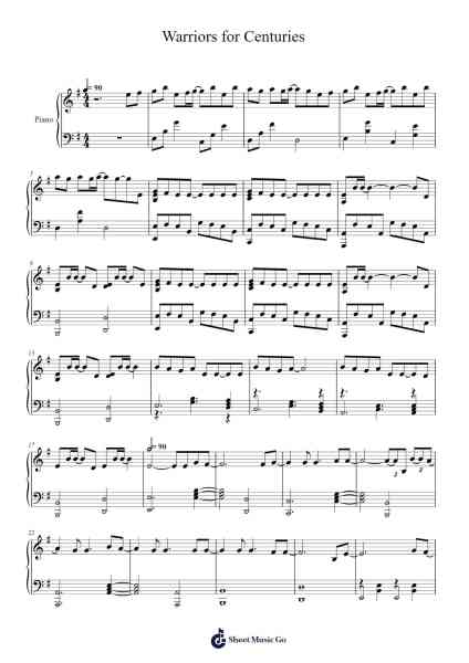 Warriors for Centuries Musica per pianoforte di Gibgill Latniah - Arr.Bobright