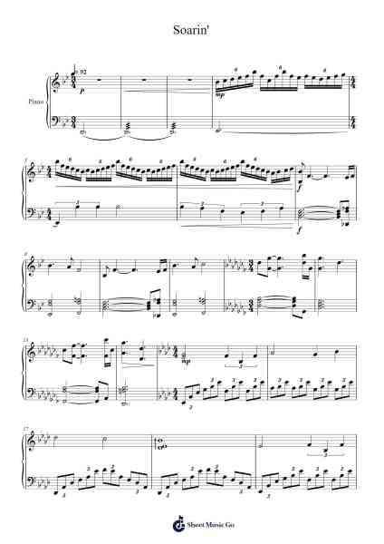 Soarin' - Piano Solo Sheet Music by Jerry Goldsmith-Arr.Ossharp Nortiane