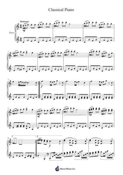 Classical Piano Sheet Music by Urnor-Arr.Earwy