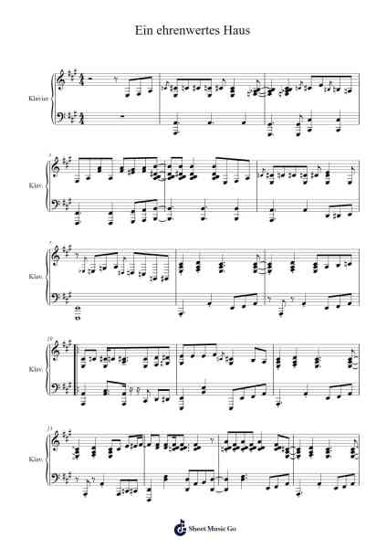 Ein ehrenwertes Haus Sheet Music by Udo Jürgens-Arr.Duttraine