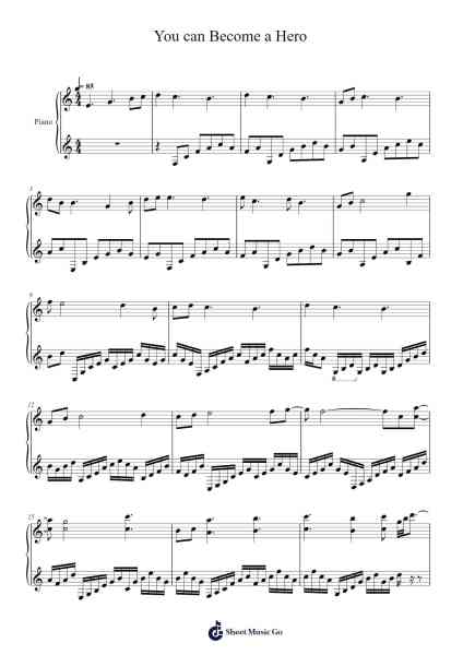 You can Become a Hero Sheet Music by Joge-Arr.Feltrid