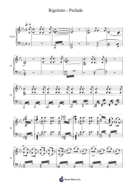 Rigoletto: Prelude Sheet Music by Giuseppe Verdi-Arr.Yvettenat Iveshall