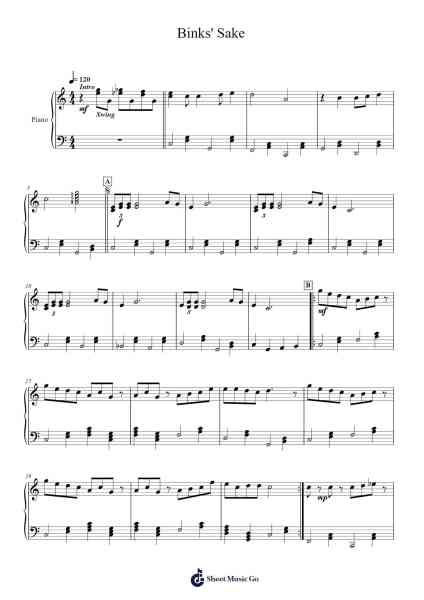 Binks' Sake Sheet Music by undefined-Arr.Horncie Shapole