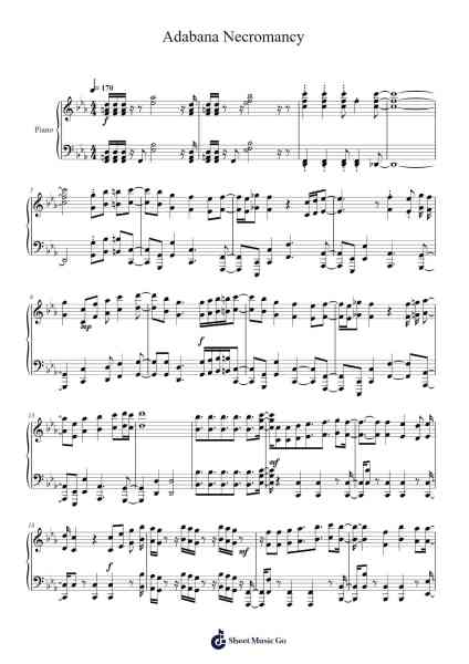 Adabana Necromancy Sheet Music by FranChouChou-Arr.Crylip