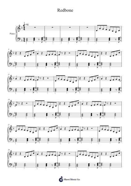 Redbone Sheet Music by Childish Gambino-Arr.Stechill Argale