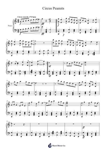 Circus Peanuts Sheet Music by Winnis Dilshua-Arr.Bercob