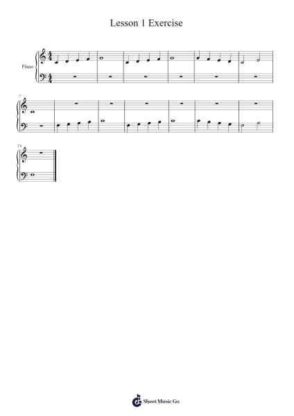Lesson 1 Exercise Sheet Music by Catherine Martin-Arr.Woodthorne Rylee