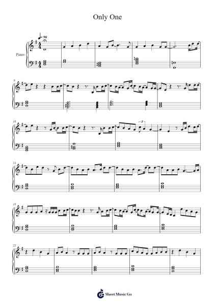 Only One Sheet Music by Kanye West-Arr.Leron