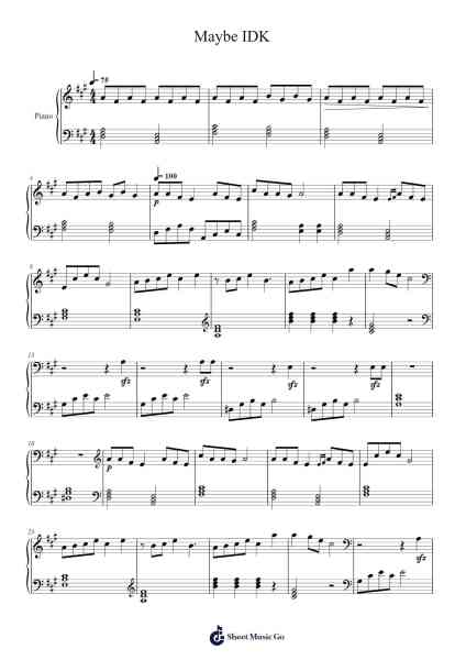 Maybe IDK Sheet Music by Yiruma-Arr.Bercob