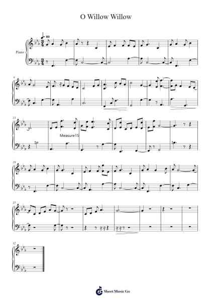 O Willow Willow Sheet Music by Ashley Serena-Arr.Walry