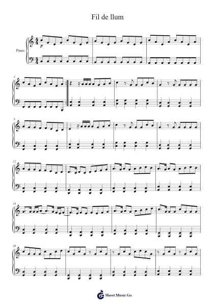 Fil de llum Sheet Music by Xavier Piña-Arr.Babphy