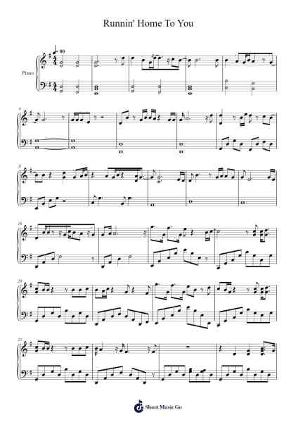 Runnin' Home To You Sheet Music by undefined-Arr.Molden