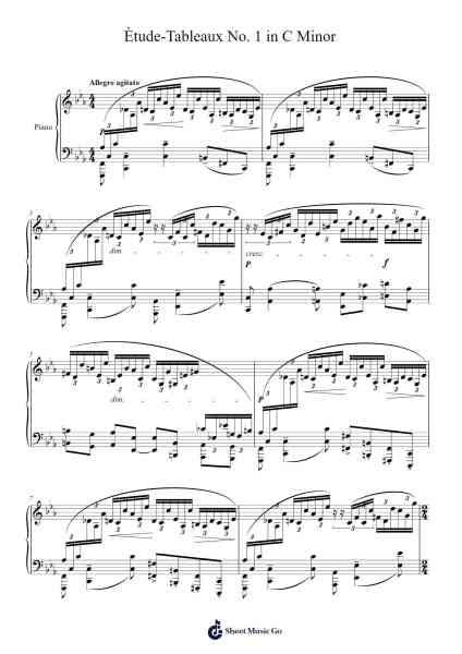 Ètude-Tableaux No. 1 in C Minor, Op. 39: I. Allegro con fuoco Sheet Music by Sergei Rachmaninoff-Arr.Brongus Chadkiel