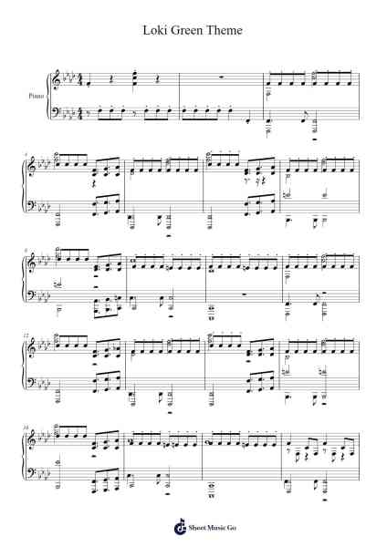 Loki Green Theme Sheet Music by Natalie Holt-Arr.Chrismay Penniah