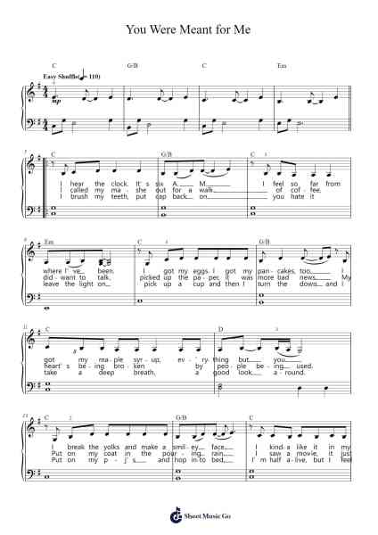 You Were Meant for Me Sheet Music by Jewel-Arr.Cliffcam Whbill
