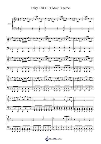 Fairy Tail OST Main Theme Sheet Music by Yasuharu Takanashi-Arr.Jecie Youngjean