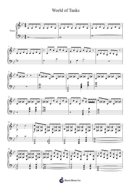 World of Tanks Sheet Music by WoT Music Team-Arr.Wyann Ianli