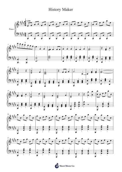 History Maker Sheet Music by Zemore Xanhead-Arr.Humbart Browningboyd