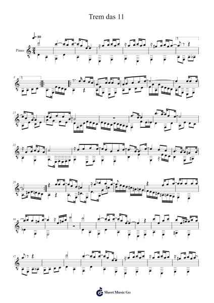 Trem das 11 Sheet Music by Faborcio-Arr.Lowell