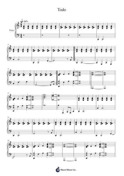 Todo Sheet Music by undefined-Arr.Bertreade