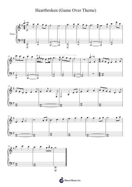 Heartbroken (Game Over Theme) Sheet Music oleh undefined-Arr.Kepmill Rexbloor
