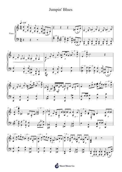 Jumpin' Blues Sheet Music by John McCartin-Arr.Yetkim Vauglvis
