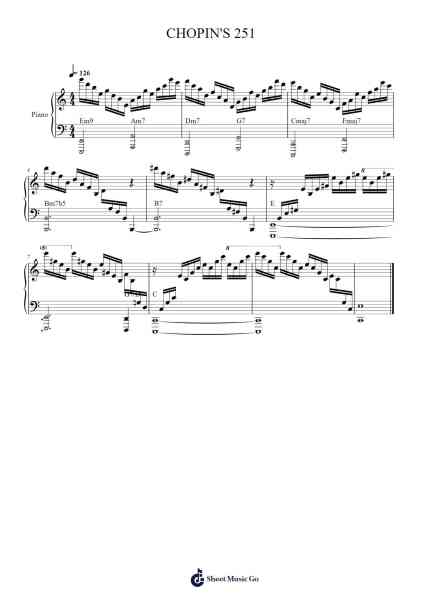CHOPIN'S 251 Sheet Music by Frédéric Chopin-Arr.Ausdam Pukin