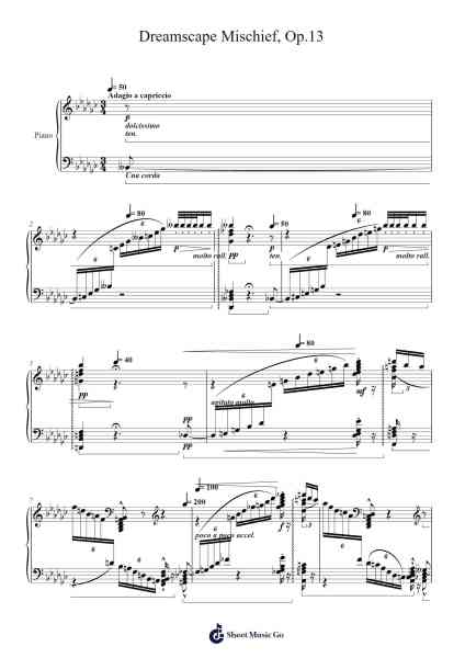 Dreamscape Mischief, Op.13 Sheet Music by Curbeau-Arr.Egcon Maxlie