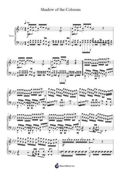 Shadow of the Colossus Sheet Music by Kow Otani-Arr.Lanps Gailkyle