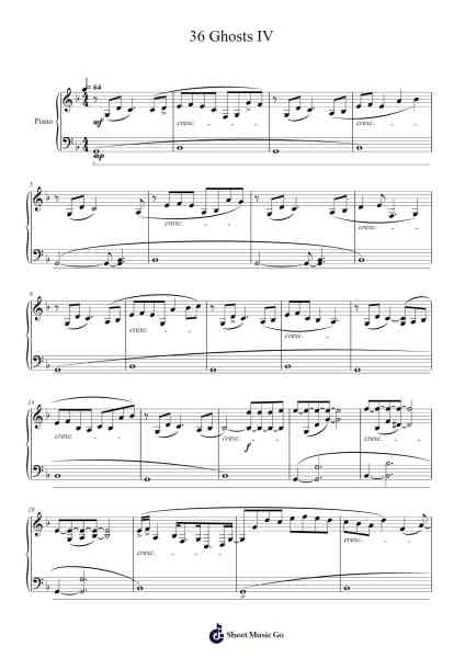 36 Ghosts IV Sheet Music by Nine Inch Nails-Arr.Mattvey Chilrick