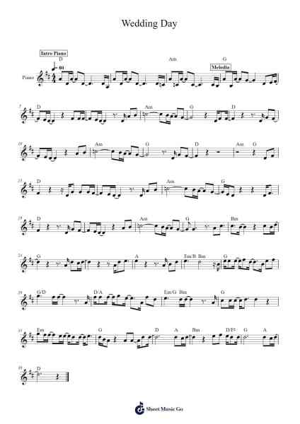 Wedding Day Sheet Music by Casting Crowns-Arr.Louisen Jusine