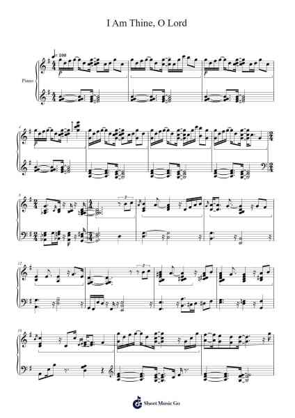 I Am Thine, O Lord Sheet Music by Love-nsky-Arr.Jorriel Toursnoah