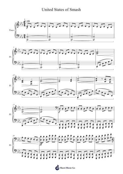 United States of Smash Sheet Music by Yuki Hayashi-Arr.Quenram