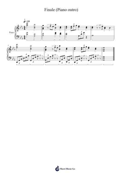 Finale (Piano outro) Sheet Music by undefined-Arr.Rodblair