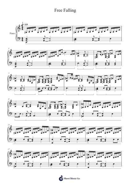 Free Falling Sheet Music by undefined-Arr.Hobjeames