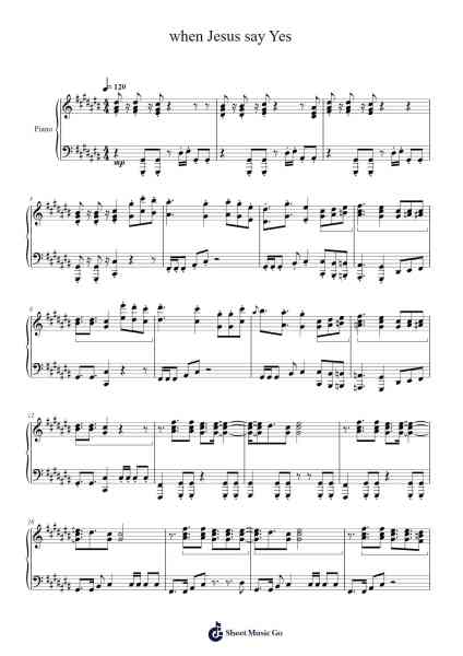 when Jesus say Yes Sheet Music by undefined-Arr.Aslan Wordford