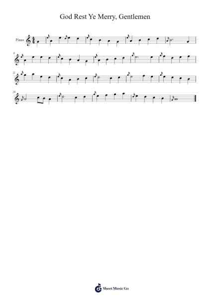 God Rest Ye Merry, Gentlemen Notenblatt von Jonas Böttcher-Arr.Bushple