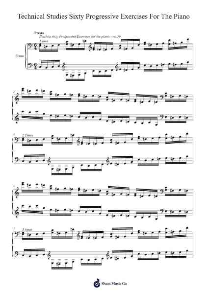 Technical Studies Sixty Progressive Exercises For The Piano (no.56) Sheet Music by undefined-Arr.Conpiers