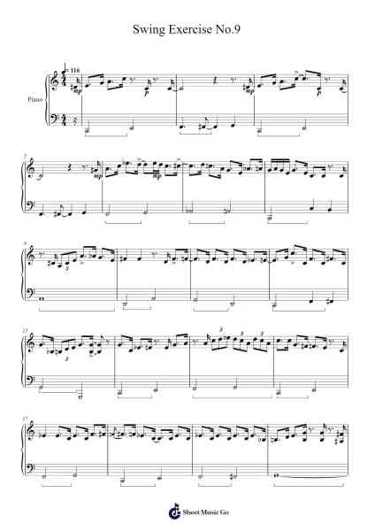 Swing Exercise No.9 Sheet Music by undefined-Arr.Sonxe
