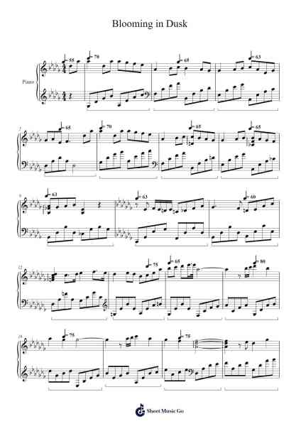 Blooming in Dusk Sheet Music by Kevin Li-Arr.Robn